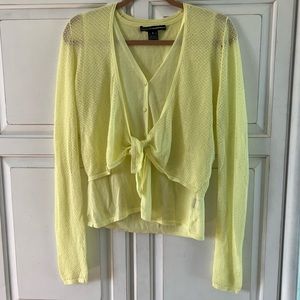 NWOT Ellen Tracy Mesh Sweater with Vest